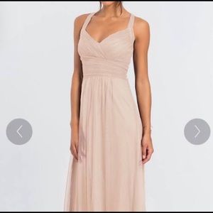 Formal long pink dress